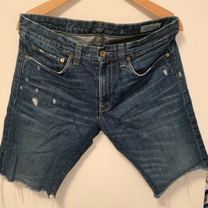 Men’s Levi’s Matchstick DIY Cut-off Distressed Denim Shorts - Sz 32
